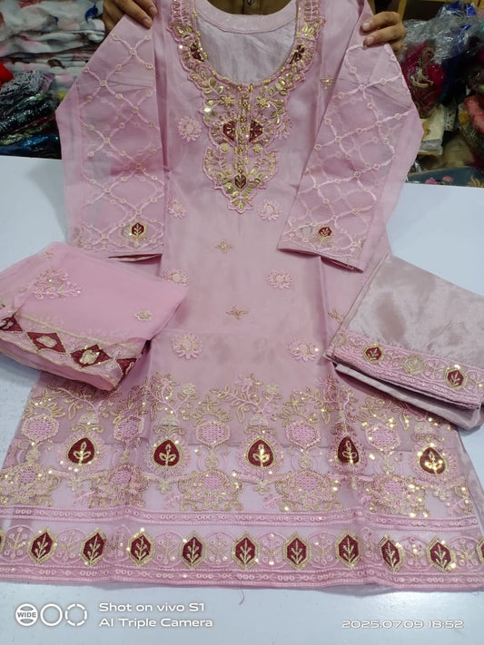 Fancy Organza 3Pc (Shirt style)