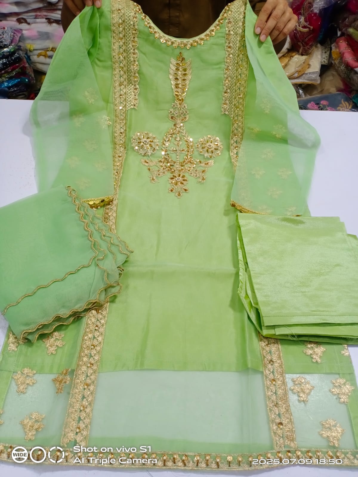 Fancy Organza 3Pc (Shirt style)