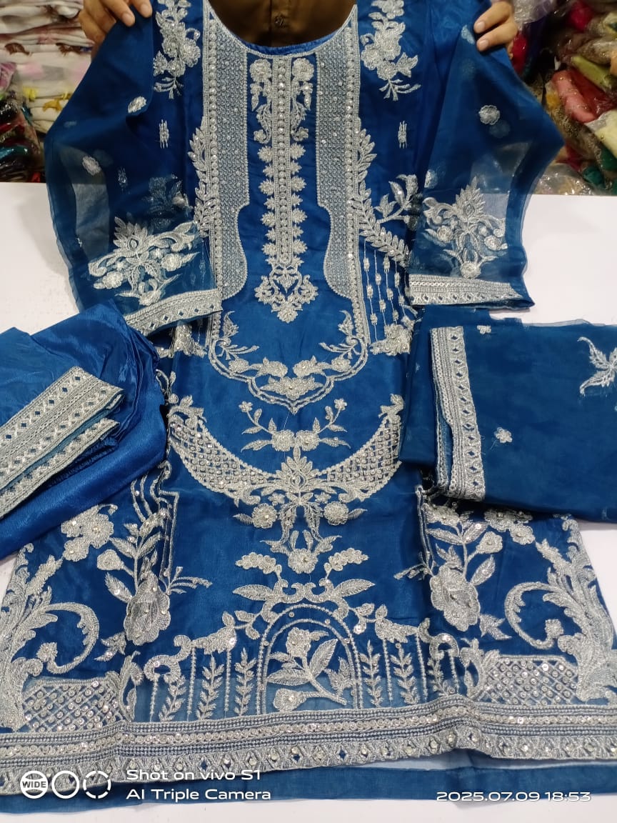 Fancy Organza 3Pc (Shirt style)