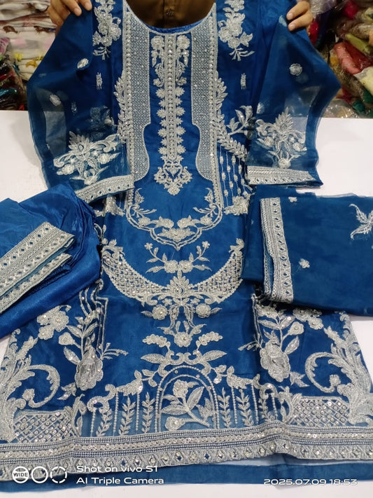 Fancy Organza 3Pc (Shirt style)